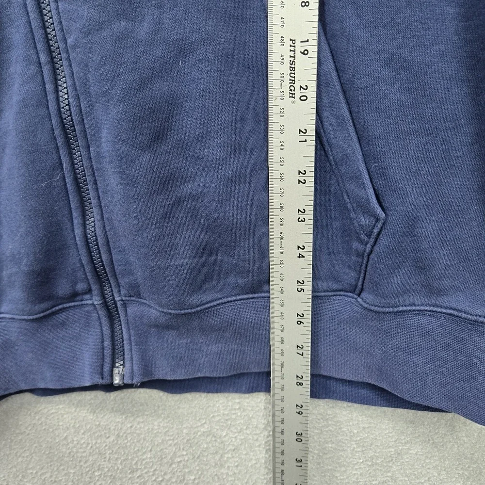 Nike Men Hoodie XXL Blue Embroidered Fleece Activewear Zipper Logo Hooded